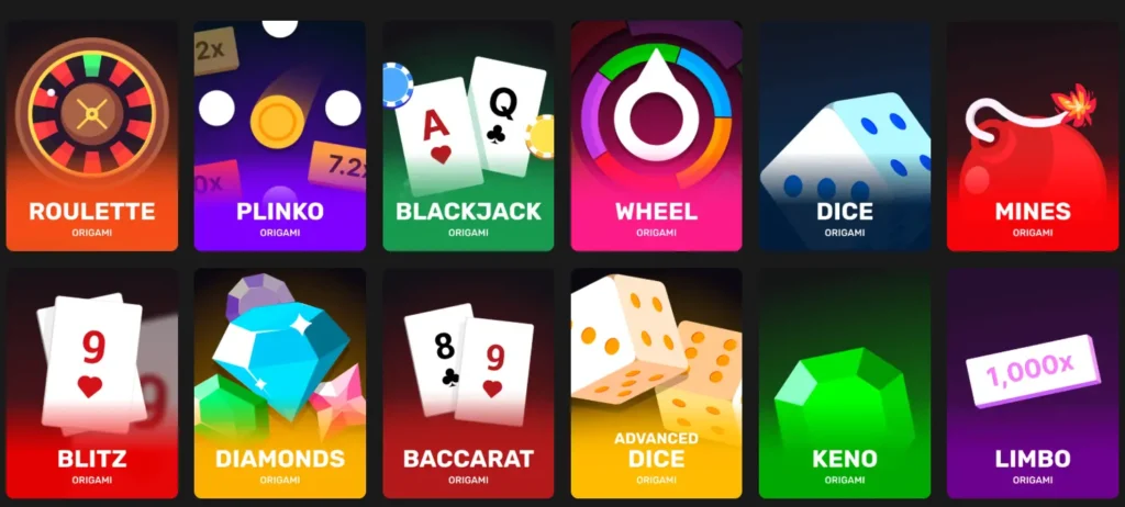 LuckyRollers Online Casino original games lobby featuring Plinko, Mines, Dice, Wheel and Blackjack